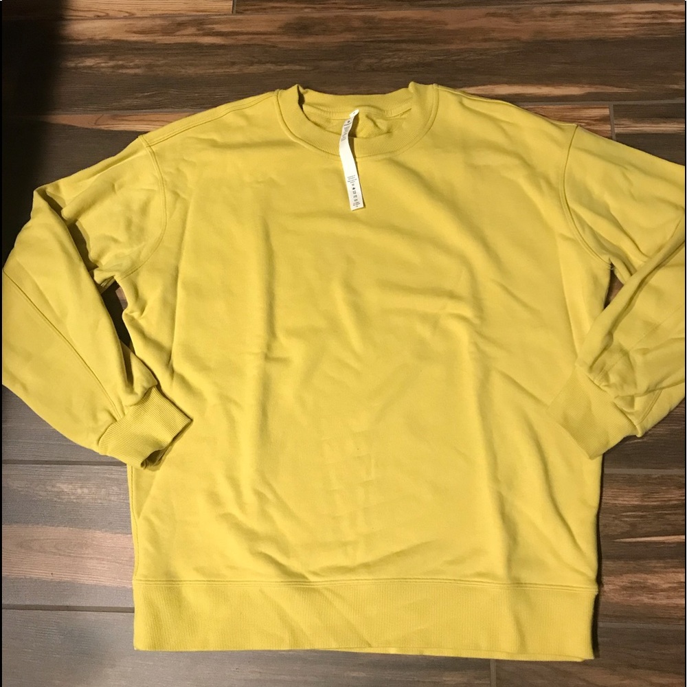 Lululemon perfectly oversized crew pullover sweatshirt yellow size 2 NWOT